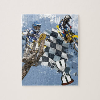 Motocross-Blau-Träume Puzzle
