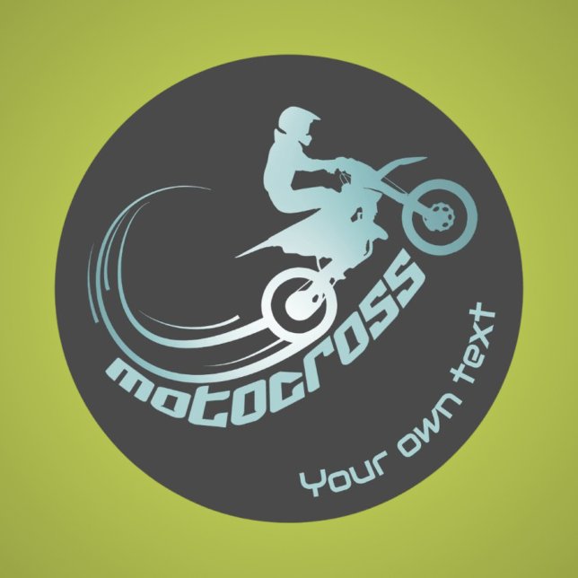 Motocross-Crossbike Runder Aufkleber (Von Creator hochgeladen)