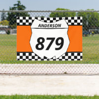 Motocross Custom Dirt Bike Number Plate auf Orange