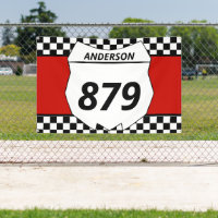 Motocross Custom Dirt Bike Number Plate auf Red