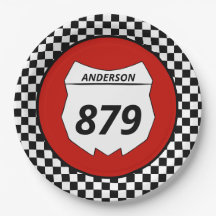 Motocross Custom Dirt Bike Number Plate auf Red