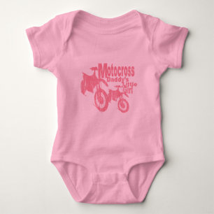 Motocross Daddys Mädchen Baby Strampler