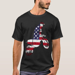 Motocross Dirt Bike American Flag Brap Vater Vater T-Shirt