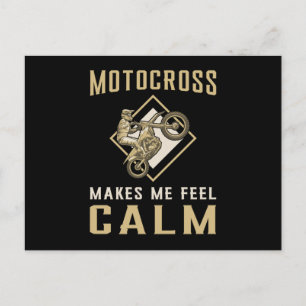 Motocross Dirt Bike Biker Behalt Calm Funny Gesche Postkarte