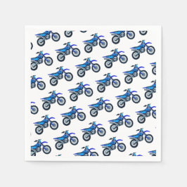 Motocross Dirt Bike Birthday Party Blue Serviette