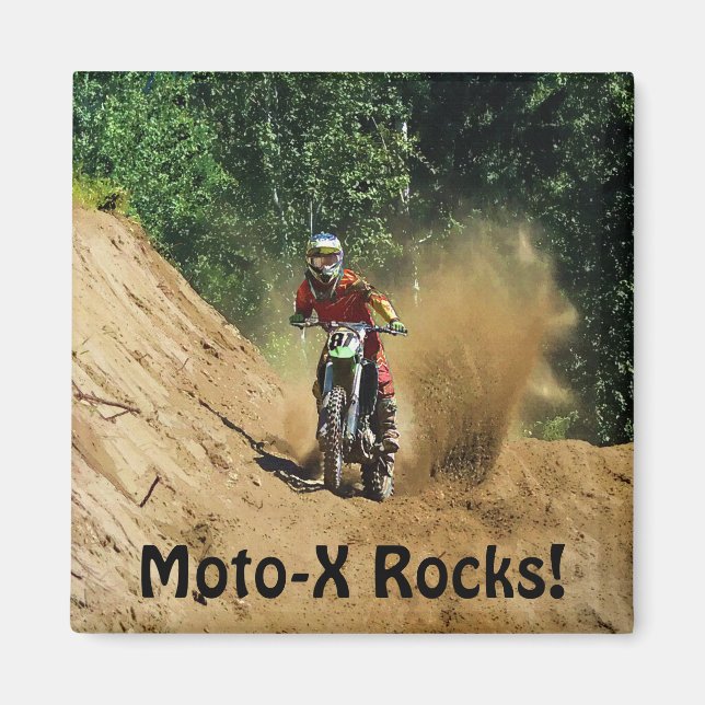 Motocross Dirt-Bike Champion Race Magnet (Vorne)