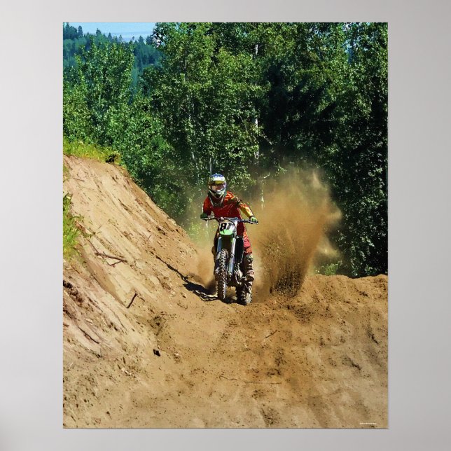 Motocross Dirt-Bike Champion Race Poster (Vorne)