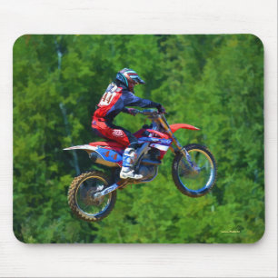 Motocross Dirt-Bike Champion Racer Mousepad
