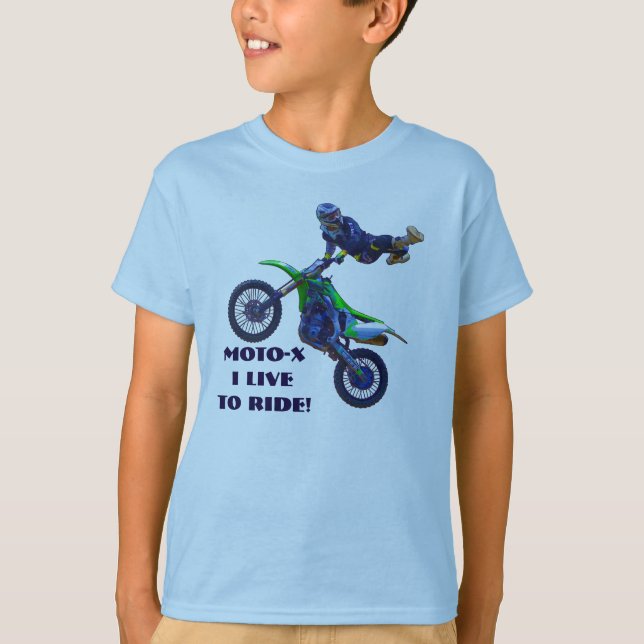 Motocross Dirt-Bike Champion Rider T-Shirt (Vorderseite)