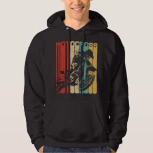 Motocross Dirt Bike Fahrer Retro Vintage Motorrad Hoodie