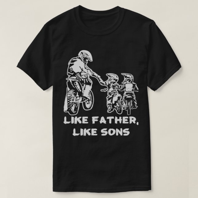 Motocross Dirt Bike Geschenk wie Vater wie Sohn Ge T-Shirt (Design vorne)