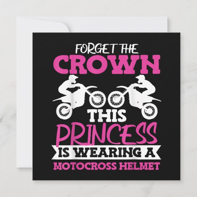 Motocross Dirt Bike Girl Einladung (Vorderseite)