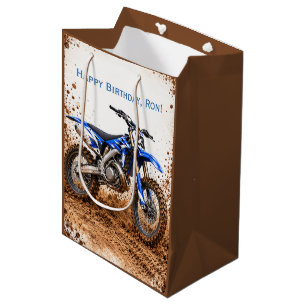 Motocross Dirt Bike Jungen-Geburtstagsfeier Mittlere Geschenktüte