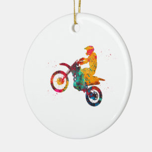Motocross Dirt Bike Keramik Ornament