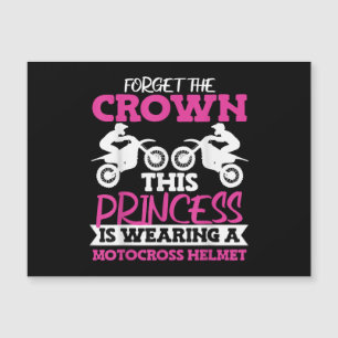 Motocross-Dirt-Bike-Mädchen Magnetkarte