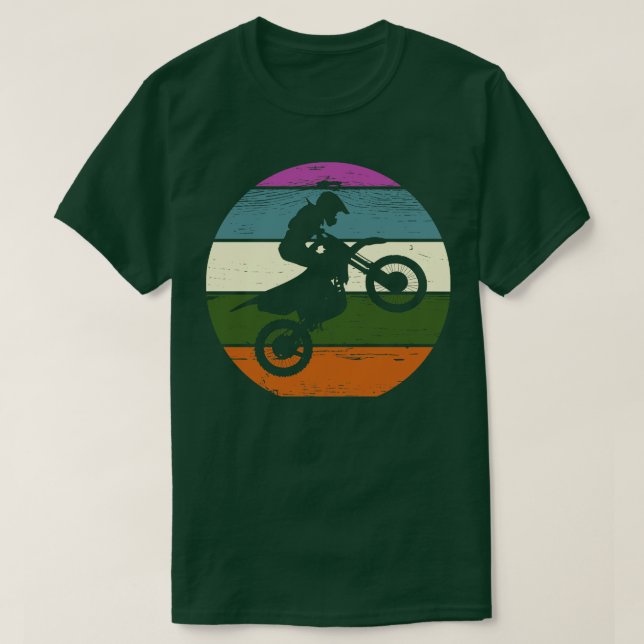 Motocross Dirt Bike Motorbike Sport Retro T-Shirt (Design vorne)