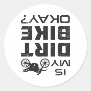 Motocross Dirt Bike Motorrad Funny Gift Idee Runder Aufkleber