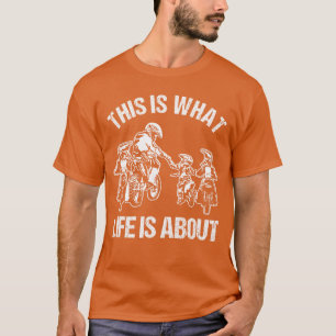 Motocross Dirt Bike Motorrad Vater Papa Motorsport T-Shirt