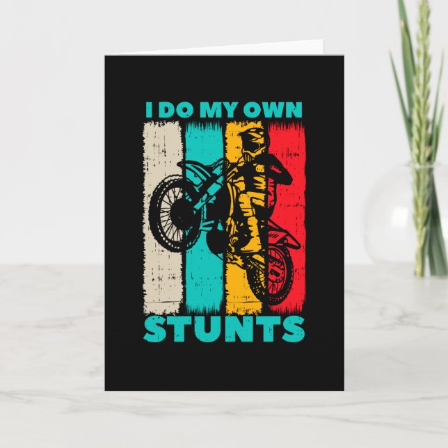 Motocross Dirt Bike Own Stunts Biker Gifts Karte (Vorderseite)
