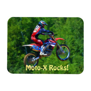 Motocross Dirt-Racer Sportart Magnet