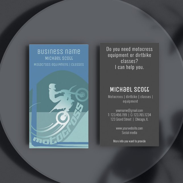 Motocross Dirtbike moto-x Firmenkarte Visitenkarte (Von Creator hochgeladen)