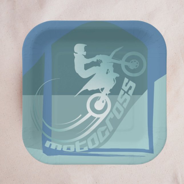 Motocross Dirtbike Moto x Geburtstagsparty Pappteller (Von Creator hochgeladen)