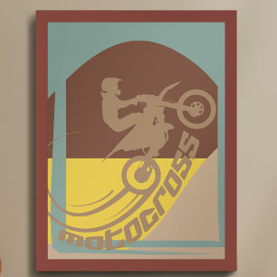 Motocross-Dirtdbike-Moto-X-Wanddekoration Poster
