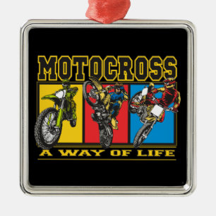 Motocross eine Lebensart Ornament Aus Metall