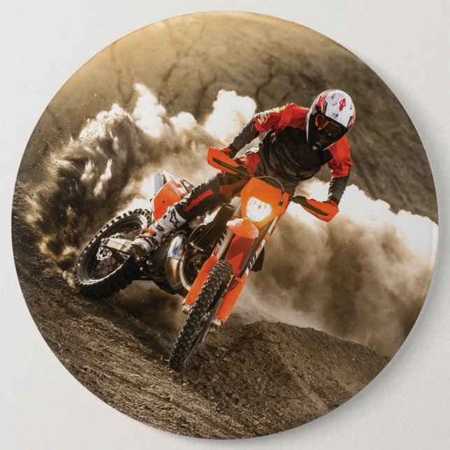 Motocross-Fahrer Button (Vorderseite)