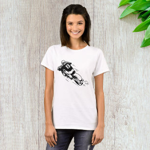 Motocross-Fahrer Nummer 8 Retro-Dirtbike T-Shirt