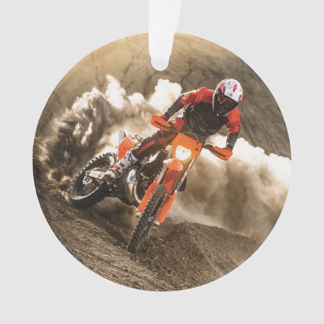 Motocross Fahrer Ornament (Vorderseite)