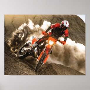 Motocross-Fahrer Poster