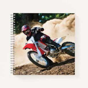 Motocross-Fahrer-Wurfkissen Notizbuch