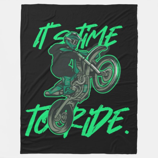 Motocross Fleecedecke (Vorderseite)