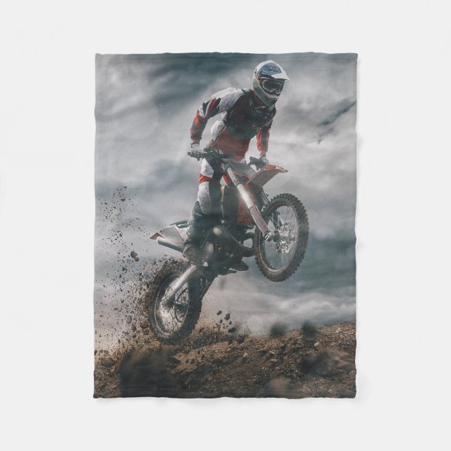 Motocross Fleecedecke (Vorderseite)