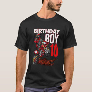 Motocross Geburtstag Motorrad Thema 10. Geburtstag T-Shirt