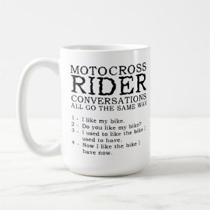 Motocross-Gesprächs-lustige Schmutz-Fahrrad-Tasse Kaffeetasse