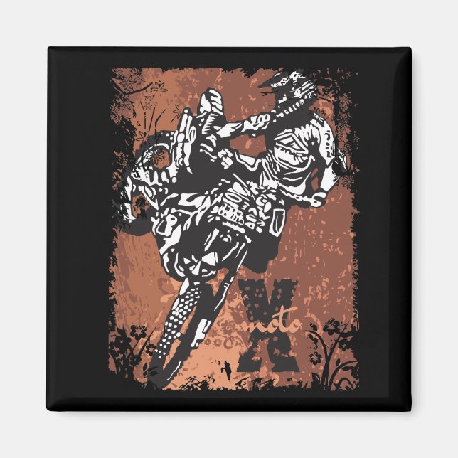 Motocross Grunge Magnet (Vorne)