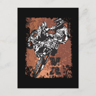 Motocross Grunge Postkarte