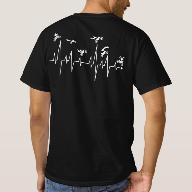 Motocross Heartbeat T-Shirt (Rückseite)