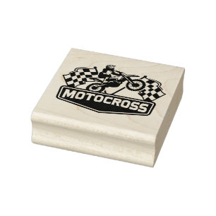 Motocross-Kautschuk-Briefmarke Gummistempel