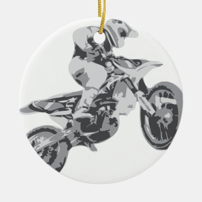 Motocross Keramikornament (Vorne)