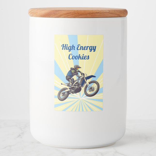 Motocross Lebensmitteletikett (Vorderseite)