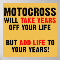 Motocross Life zu Ihren Jahren Dirt Bike Poster-Ze