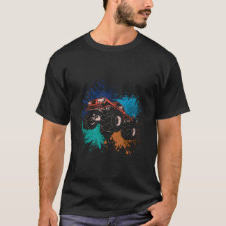 Motocross-LKW-Tintensplash-Sport-Rennfahrer-Motocr T-Shirt