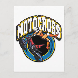 Motocross-Logo Postkarte
