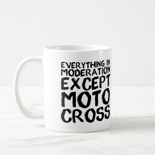 Motocross Moderation Funny Dirt Bike Tasse Redewen (Links)