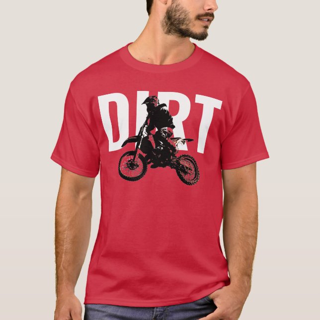 Motocross Motorrad Pop Art Dirt T-Shirt (Vorderseite)