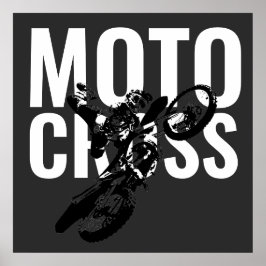Motocross Motorrad Pop Art Poster