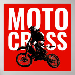 Motocross Motorrad Pop Art Poster